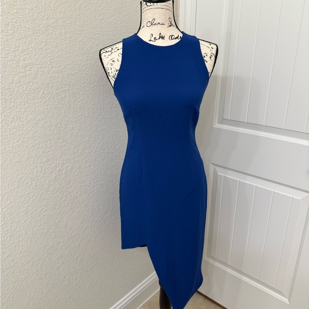 Finders Keepers Revolve Hold Us Asymmetrical Colbalt Blue Dress sz S - Picture 2 of 10